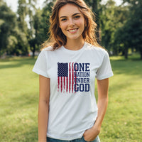 Load image into Gallery viewer, One Nation Under God Heavyweight Cotton T-Shirt – Durable Classic Fit
